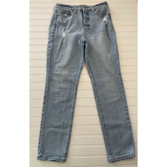 Old Navy Extra High Rise Pop Icon Skinny Jeans Button Fly Denim - Size Women's 8 - Picture 1 of 8